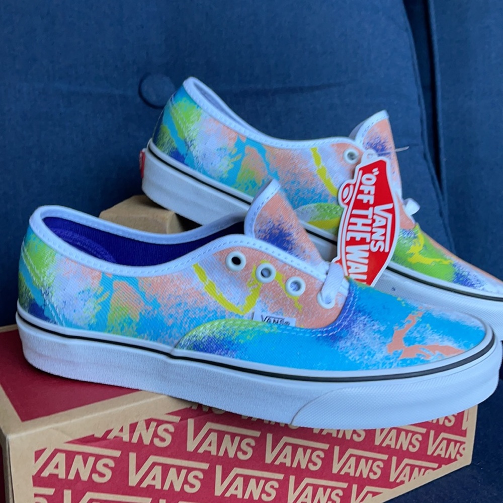 Vans Men’s Authentic Retro Mart Multi/True White Sneakers - Picture 8 of 16